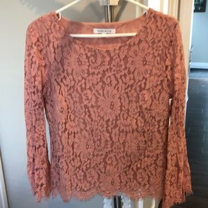 Rose & Olive Pink Lace Top